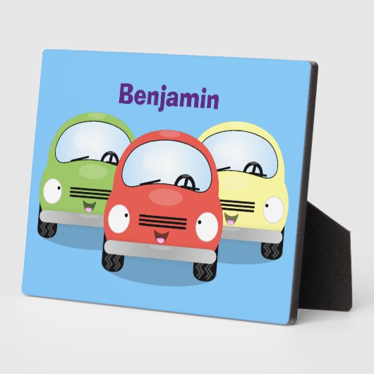 かわいいかわいい車の漫画イラストレーション フォトプラーク (側面)