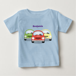 かわいいかわいい車の漫画イラストレーション ベビーTシャツ