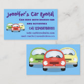 かわいいかわいい車の漫画イラストレーション 名刺 (正面/裏面)