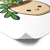 かわいいかわいい鉢植えアート ポスター (角)