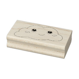 かわいいかわいい顔笑顔のクラウドアートスタンプ ラバースタンプ