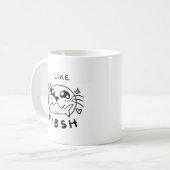 かわいいかわいい食べシールの魚 コーヒーマグカップ (正面左)