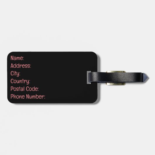 かわいいかわいい食べ物猫ラーメン ラゲッジタグ (裏面横)