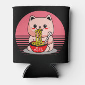 かわいいかわいい食べ物猫ラーメン 缶クーラー (正面)