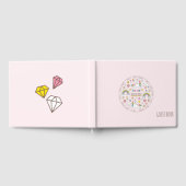 かわいいかわいい魔法のユニコーン。赤ちゃんシャワー。 ゲストブック (全面)