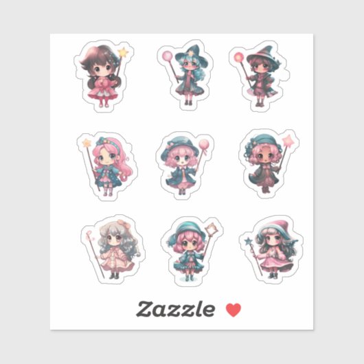 かわいいかわいい魔法少女 シール (シート)