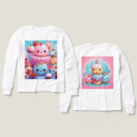 かわいいかわいい。T-シャツ (デザイン 正面＆背面)