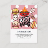 かわいいかわいいBBQパーティーベビーシャワー エンクロージャーカード (正面)