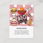 かわいいかわいいBBQパーティーベビーシャワー エンクロージャーカード (正面)