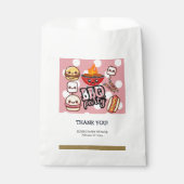 かわいいかわいいBBQパーティーベビーシャワー フェイバーバッグ (正面)