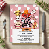 かわいいかわいいBBQパーティーベビーシャワー 招待状