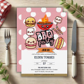 かわいいかわいいBBQパーティーベビーシャワー 招待状