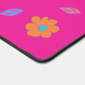 かわいいかわいらしガールズピンクレトロ花 デスクマット (コーナー)