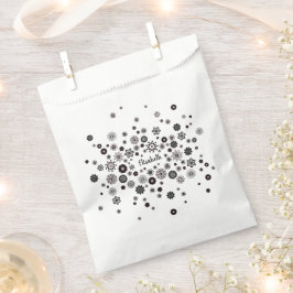 かわいいかわいらしボホ白黒フローラ追加の名前 フェイバーバッグ