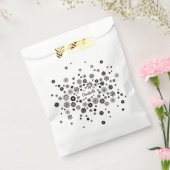 かわいいかわいらしボホ白黒フローラ追加の名前 フェイバーバッグ (封をした状態)