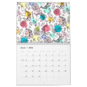 かわいいかわいらしユニコーン カレンダー (3月 2026)