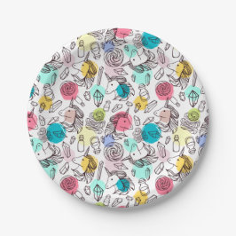 かわいいかわいらしユニコーン ペーパープレート