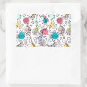 かわいいかわいらしユニコーン 長方形シール (バッグ)