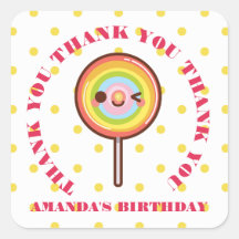 かわいいかわいらしレインボーズ棒つきキャンデーありがとうYOU FAVER