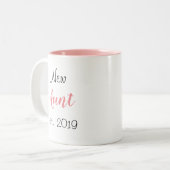 かわいいかわいらし甘い新しい叔母の家族の親戚 ツートーンマグカップ (正面左)