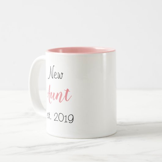 かわいいかわいらし甘い新しい叔母の家族の親戚 ツートーンマグカップ (正面左)