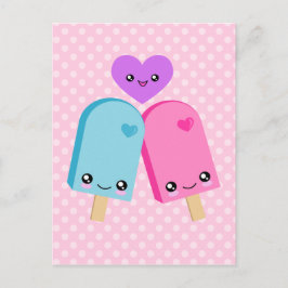 かわいいかわいらしPopsicles BFFポストカード ポストカード