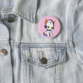 かわいいがヘッドフォンを揺らす 缶バッジ (インサイチュ)