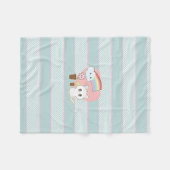かわいいが子猫と虹がかわいい フリースブランケット (正面(横))