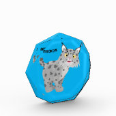 かわいいが意地悪なボブキャット・リンコートゥーン フォトブロック (左)