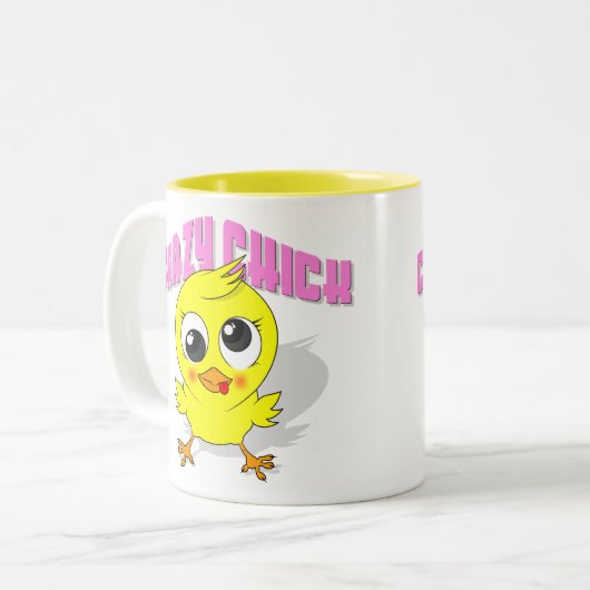 かわいいが熱狂する女 ツートーンマグカップ (正面左)