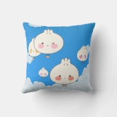 かわいいが空で気球を餃子にする クッション (裏面)