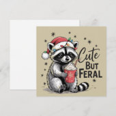 かわいいが野生のクリスマスラッコ かわいい動物 クリスマス (正面/裏面)