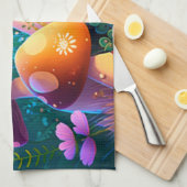 かわいいきのこたち キッチンタオル (四つ折り)