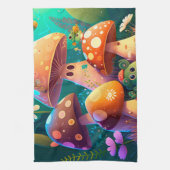 かわいいきのこたち キッチンタオル (縦)