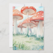 かわいいきのこの誕生日パーティー招待状 招待状 (裏面)