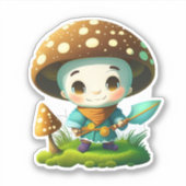 かわいいきのこステッカーセットです シール (正面)