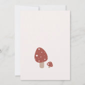 かわいいきのこ ミニマル 秋のベイビーシャワー 招待状 (裏面)