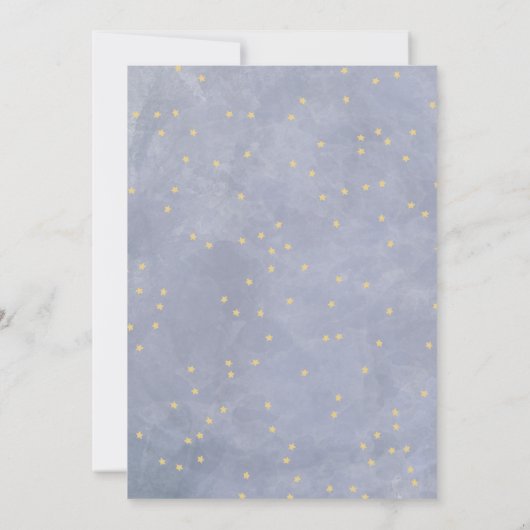 かわいいきらきらきら光るリトルスターテーマベビーシャワー 招待状 (裏面)