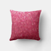 かわいいきらめくピンクのプリンセスの《写真》ぼけ味 クッション (裏面)