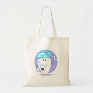 かわいいきれいな歯のきらめく漫画のキャラクター トートバッグ
