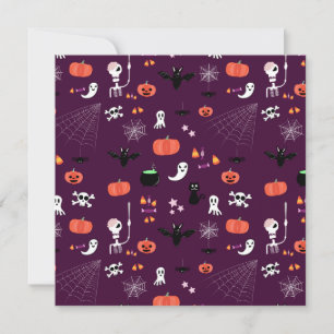 かわいいくておばけなハロウィンアート ノートカード