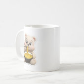 かわいいくまのペロキャラクターデザイン コーヒーマグカップ (正面左)
