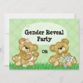 かわいいくまの性はパーティーを明らかにします 招待状 (正面)