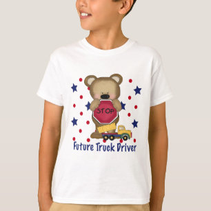 かわいいくまの未来のトラックの運転手 Tシャツ