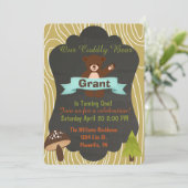 かわいいくまの森林誕生日のパーティの招待状4 招待状 (スタンド正面)