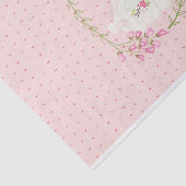 かわいいくまの花のリースおよびハート 薄葉紙 (詳細)