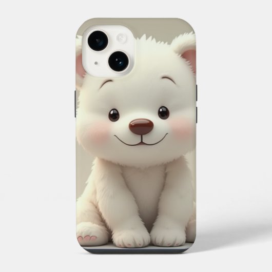 かわいいくまのiPhone 14ケース iPhoneケース (裏面)