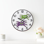 かわいいくものハロウィンの柱時計 ラージ壁時計 (ホーム)