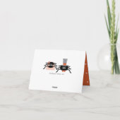 かわいいくものハロウィンの結婚式のサンキューカード サンキューカード (裏面)