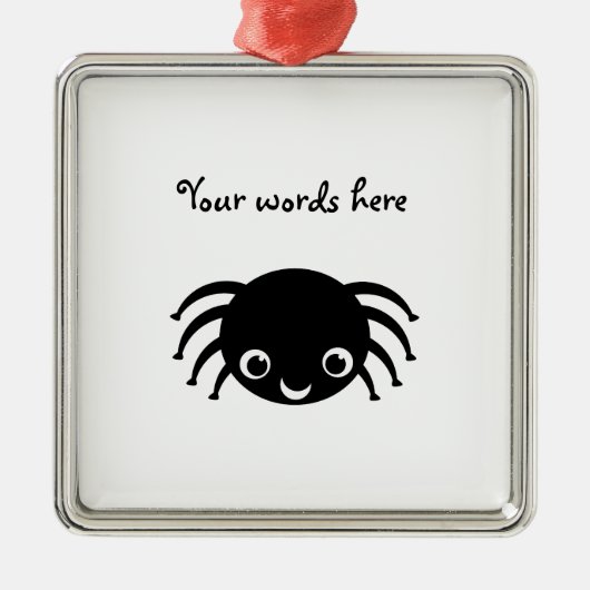 かわいいくも メタルオーナメント (正面)